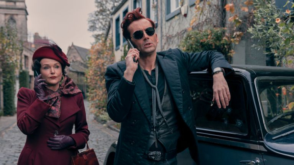 Backstage With... David Tennant and Michael Sheen on nerve curves, Good Omens, and Doctor Who