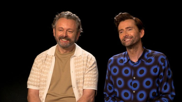 Backstage With... David Tennant and Michael Sheen on nerve curves, Good Omens, and Doctor Who